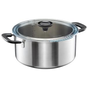 Fiskars Pan met deksel, 5,0 L / 24 cm, roestvrij staal 1072317